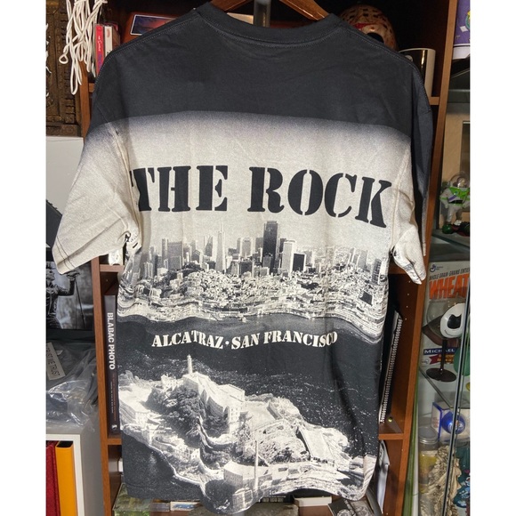Super sick, Alcatraz “the rock” San Francisco double sided AOP tee shirt - Picture 2 of 3